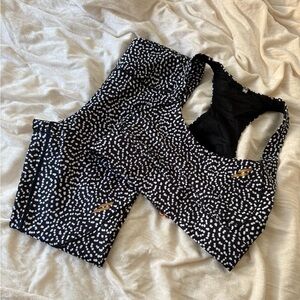 DOYOUEVEN Excel Crop and Leggings Set - Black Speckle